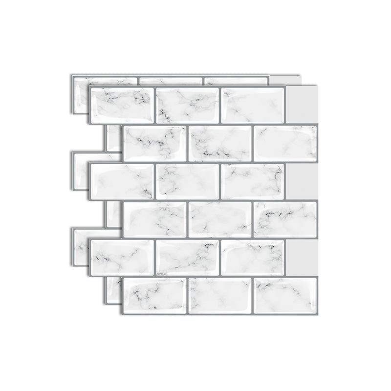 Lisslune | Square Peel & Stick Tile Stone Composite Tile for Kitchen Backsplash