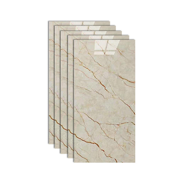 Lisslune | Stain Resistant Peel & Stick Tile Marble Effect Single Tile for Kitchen Backsplash