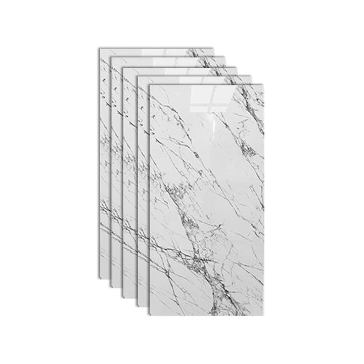 Lisslune | Stain Resistant Peel & Stick Tile Marble Effect Single Tile for Kitchen Backsplash