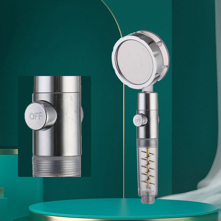 Lisslune | Plastic Shower Head Round Handheld Shower Head with Adjustable Water Flow