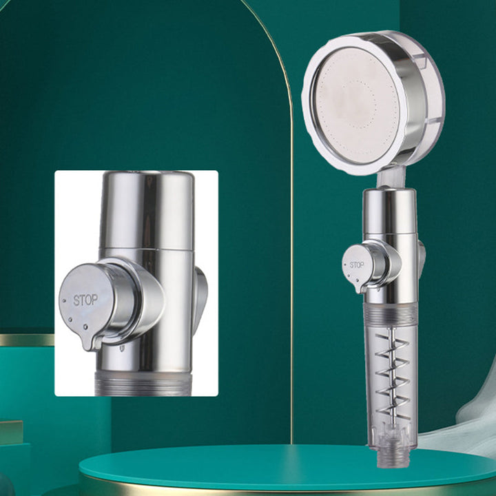 Lisslune | Plastic Shower Head Round Handheld Shower Head with Adjustable Water Flow