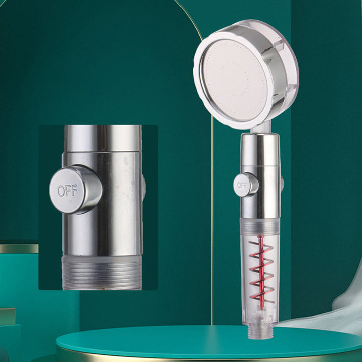 Lisslune | Plastic Shower Head Round Handheld Shower Head with Adjustable Water Flow