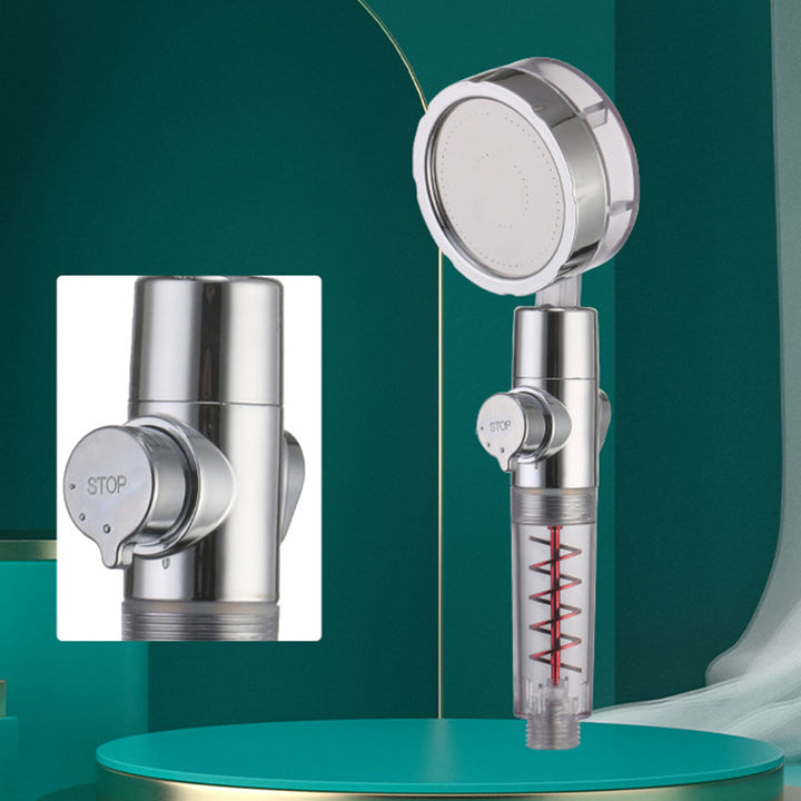 Lisslune | Plastic Shower Head Round Handheld Shower Head with Adjustable Water Flow