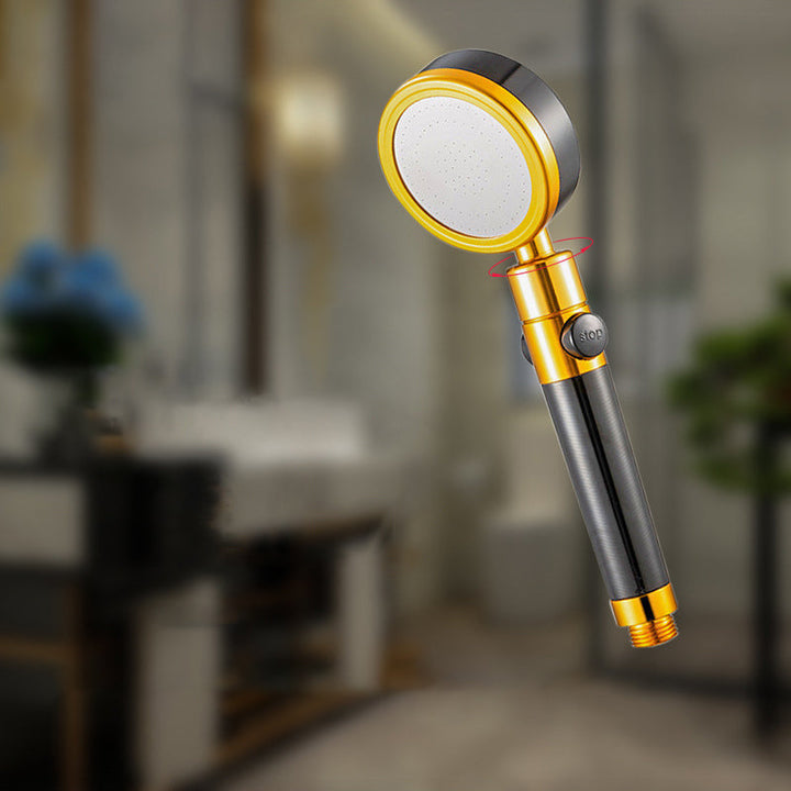 Lisslune | Metal Shower Head Round Hand Shower with Adjustable Shower Heads