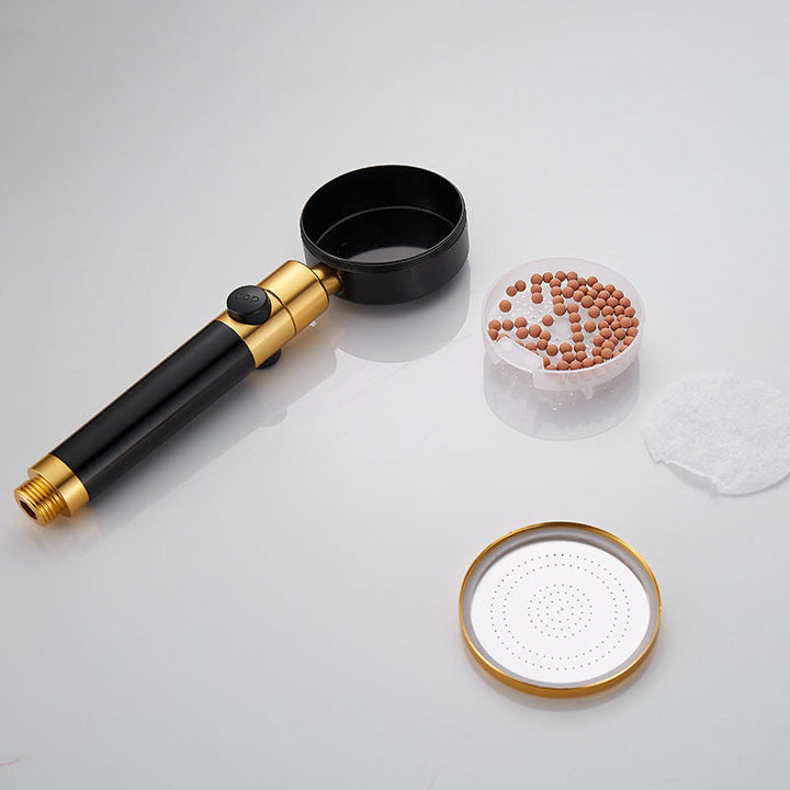 Lisslune | Metal Shower Head Round Hand Shower with Adjustable Shower Heads