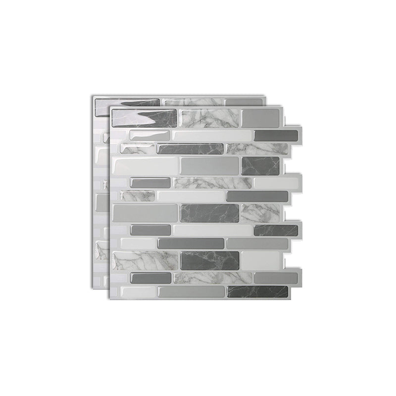 Lisslune | Square Peel & Stick Tile Stone Composite Subway Tile for Backsplash Wall