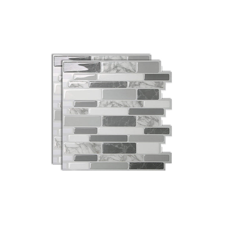 Lisslune | Square Peel & Stick Tile Stone Composite Subway Tile for Backsplash Wall