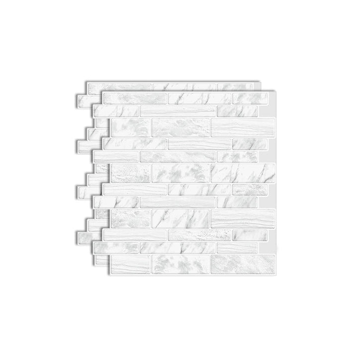 Lisslune | Square Peel & Stick Tile Stone Composite Subway Tile for Backsplash Wall