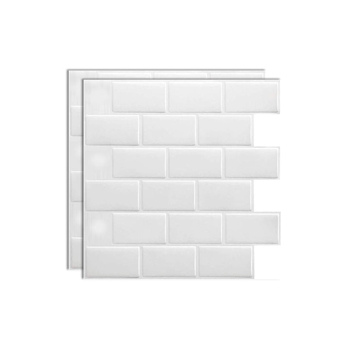 Lisslune | Square Peel & Stick Tile Stone Composite Subway Tile for Backsplash Wall