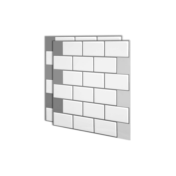 Lisslune | Square Peel & Stick Tile Stone Composite Subway Tile for Backsplash Wall