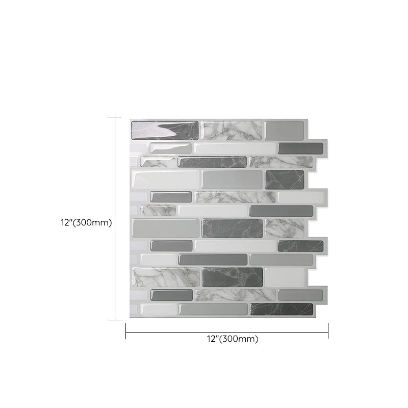 Lisslune | Square Peel & Stick Tile Stone Composite Subway Tile for Backsplash Wall