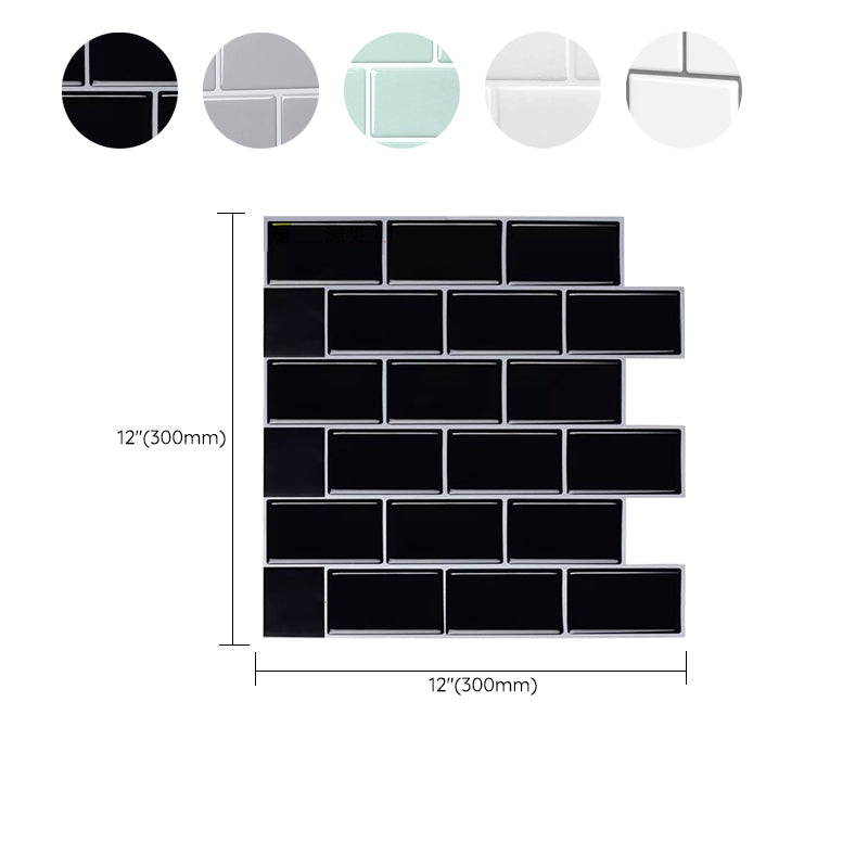 Lisslune | Square Peel & Stick Tile Stone Composite Subway Tile for Backsplash Wall
