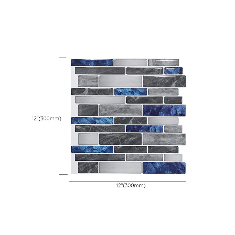 Lisslune | Square Peel & Stick Tile Stone Composite Subway Tile for Backsplash Wall