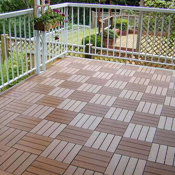 Lisslune | 30 cm x 30 cm Square PVC Terrace Tiles Snap Installation Outdoor Floor Tiles