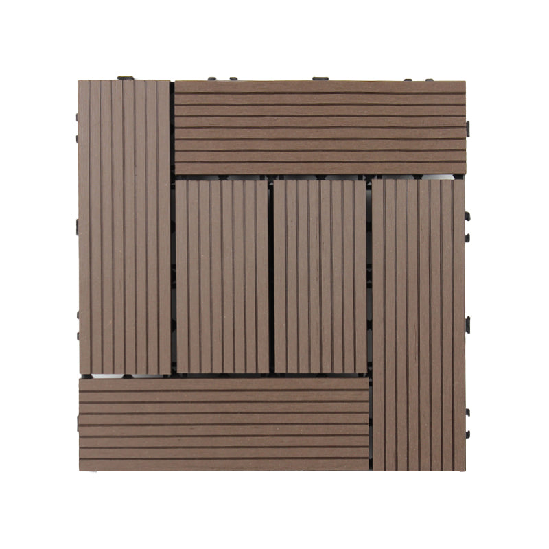 Lisslune | 30 cm x 30 cm Square PVC Terrace Tiles Snap Installation Outdoor Floor Tiles