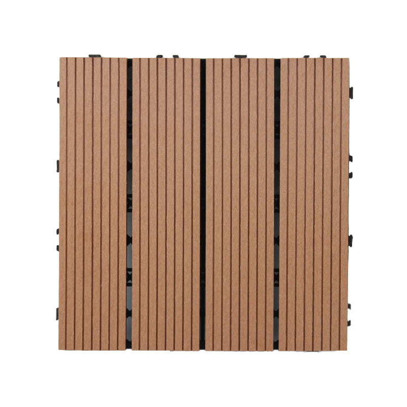 Lisslune | 30 cm x 30 cm Square PVC Terrace Tiles Snap Installation Outdoor Floor Tiles