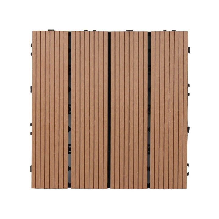 Lisslune | 30 cm x 30 cm Square PVC Terrace Tiles Snap Installation Outdoor Floor Tiles