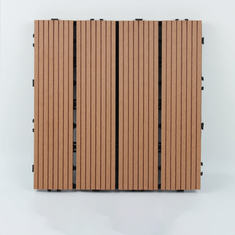 Lisslune | 30 cm x 30 cm Square PVC Terrace Tiles Snap Installation Outdoor Floor Tiles