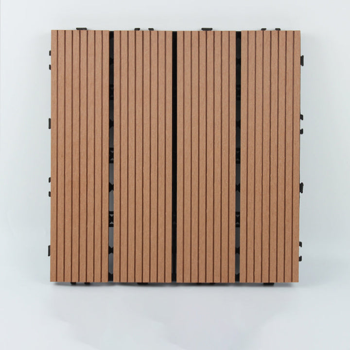 Lisslune | 30 cm x 30 cm Square PVC Terrace Tiles Snap Installation Outdoor Floor Tiles