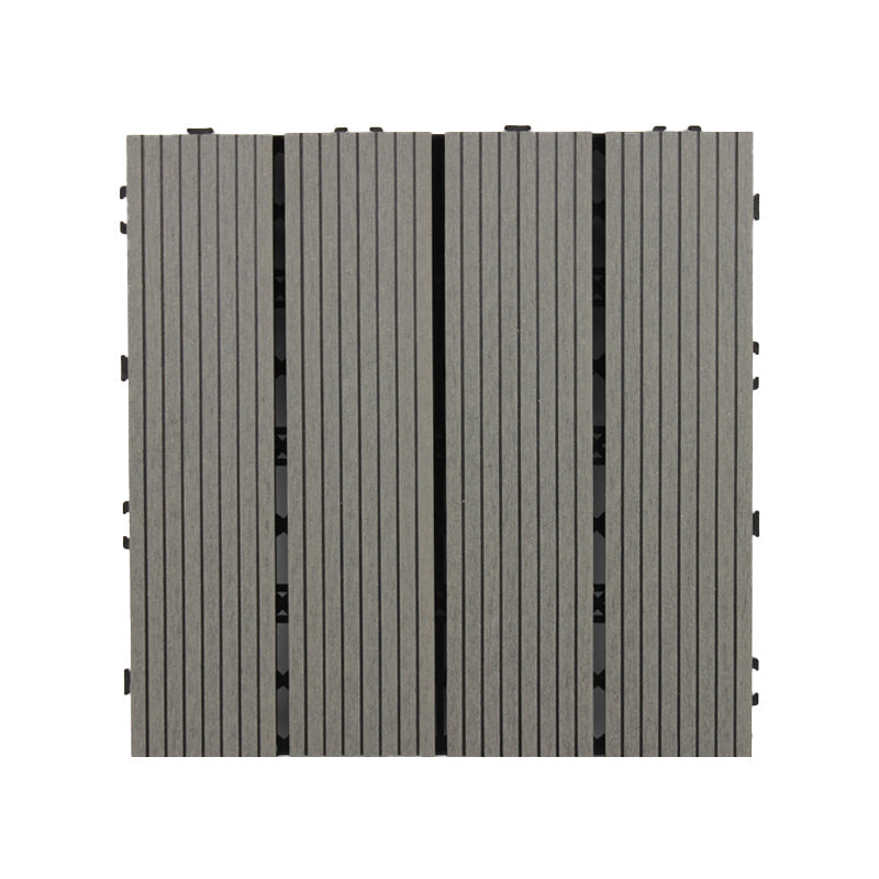 Lisslune | 30 cm x 30 cm Square PVC Terrace Tiles Snap Installation Outdoor Floor Tiles