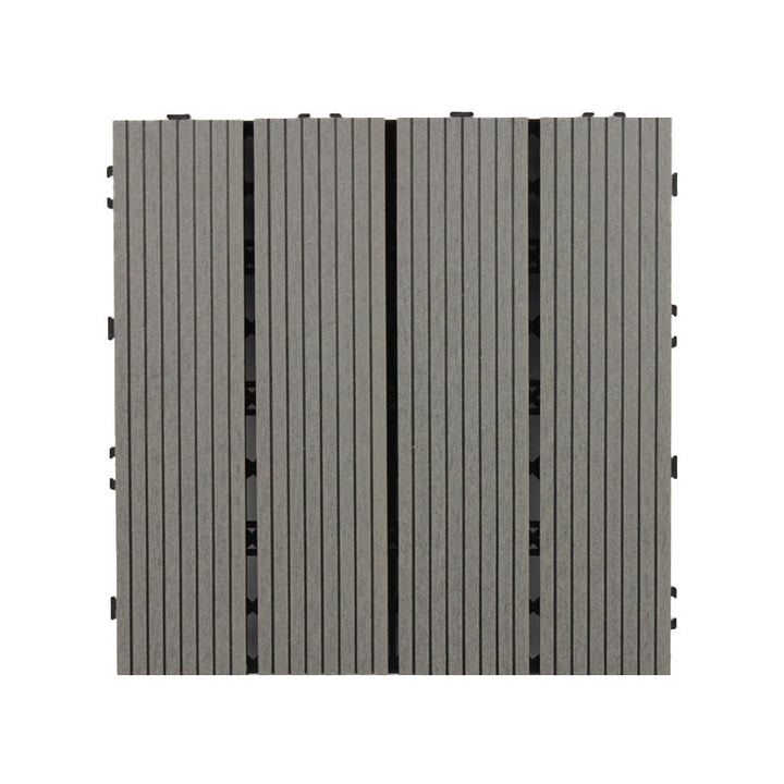Lisslune | 30 cm x 30 cm Square PVC Terrace Tiles Snap Installation Outdoor Floor Tiles