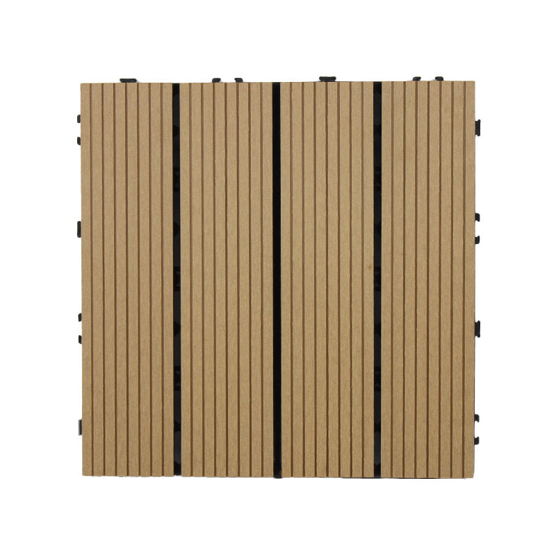 Lisslune | 30 cm x 30 cm Square PVC Terrace Tiles Snap Installation Outdoor Floor Tiles