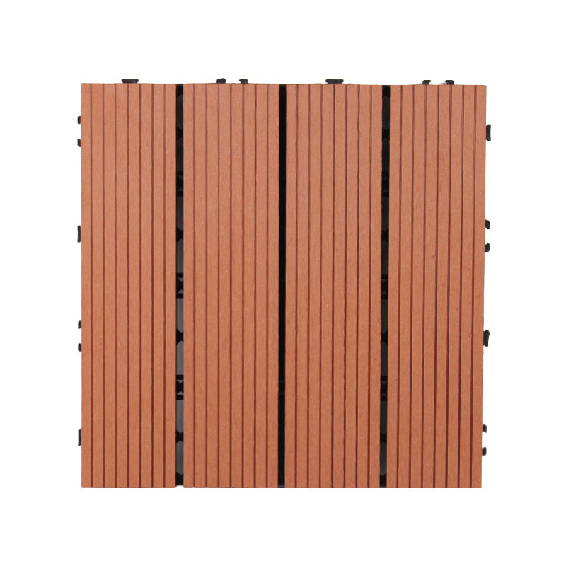 Lisslune | 30 cm x 30 cm Square PVC Terrace Tiles Snap Installation Outdoor Floor Tiles