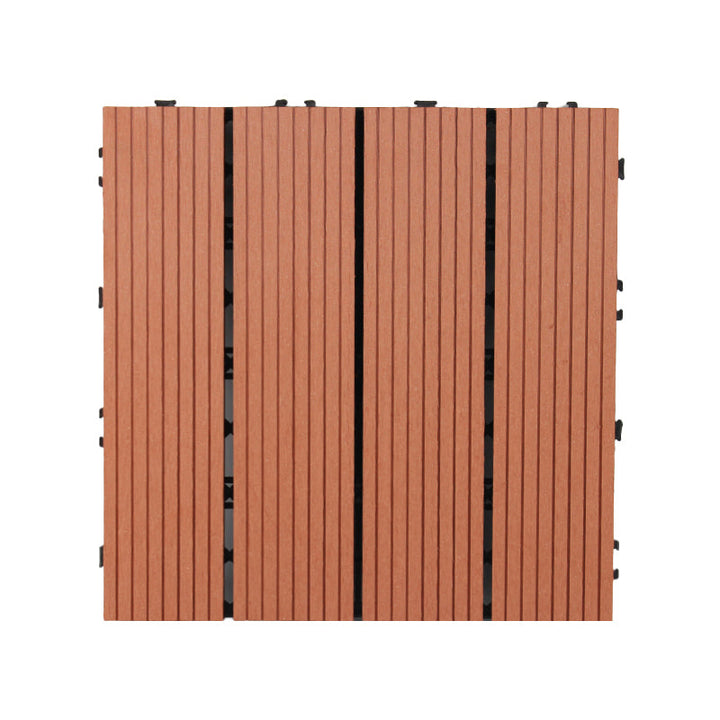 Lisslune | 30 cm x 30 cm Square PVC Terrace Tiles Snap Installation Outdoor Floor Tiles