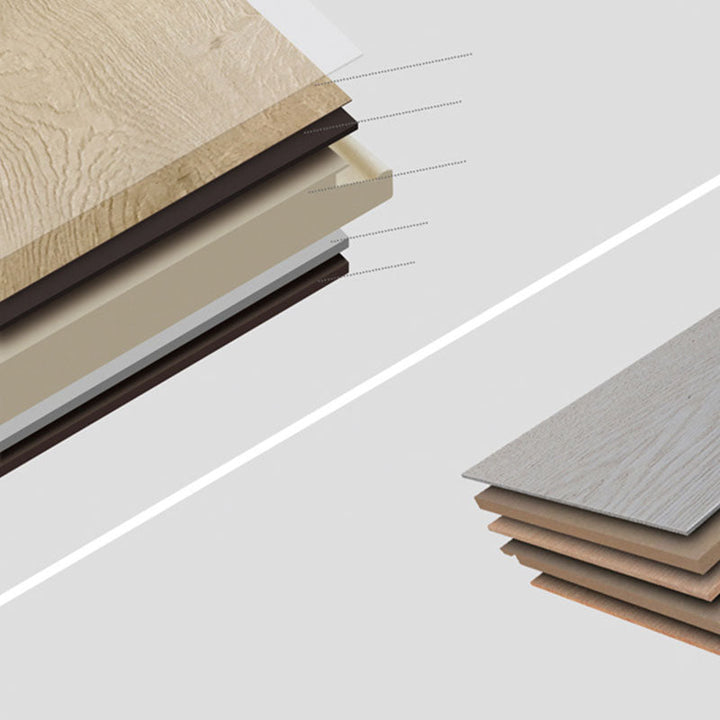 Lisslune | Modern Interior Floor Covering Wood Look Peel and Stick Rectangular Flooring Vinyl