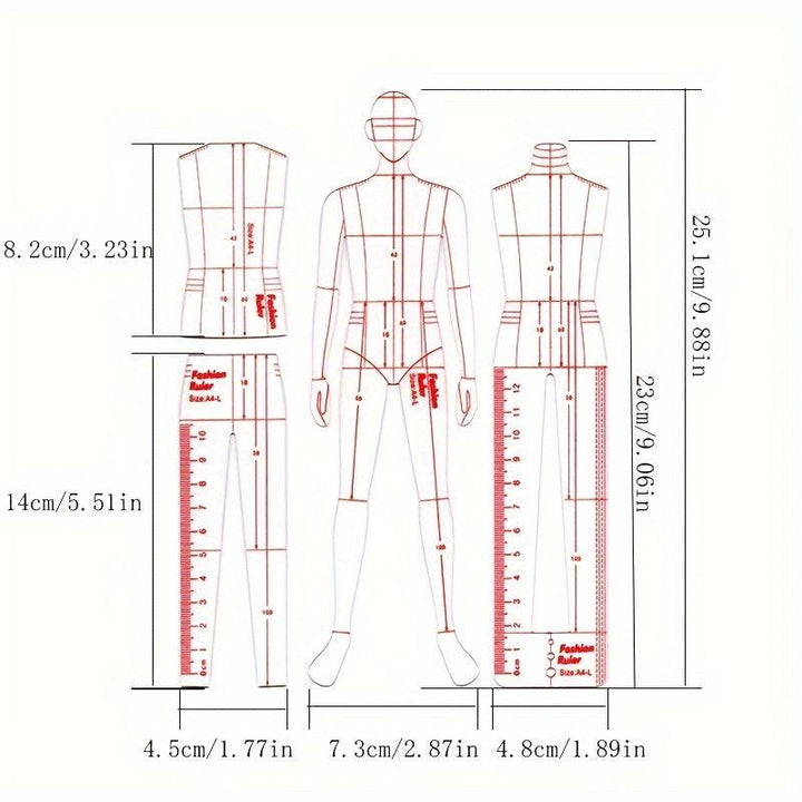 Lisslune | Men's Clear Fashion Mannequin: Essential tool for tailoring and knitting