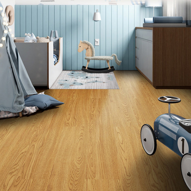 Lisslune | Rectangle PVC Floor Covering Peel and Stick Wood Look Smooth Vinyl Flooring