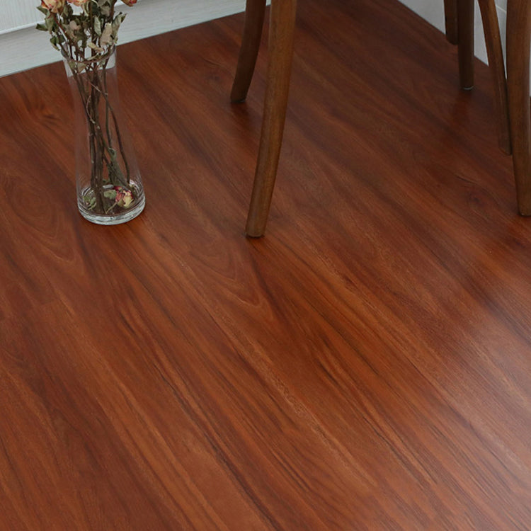 Lisslune | Rectangle PVC Floor Covering Peel and Stick Wood Look Smooth Vinyl Flooring
