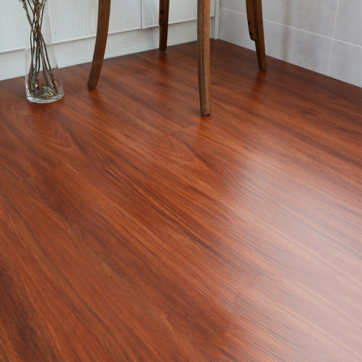 Lisslune | Rectangle PVC Floor Covering Peel and Stick Wood Look Smooth Vinyl Flooring