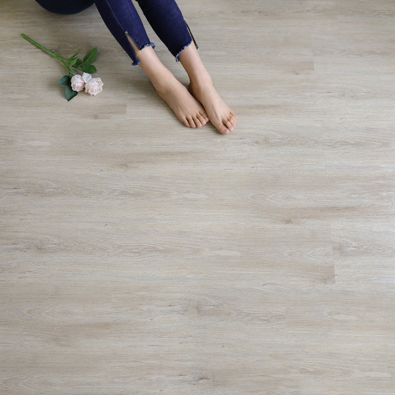Lisslune | Rectangle PVC Floor Covering Peel and Stick Wood Look Smooth Vinyl Flooring