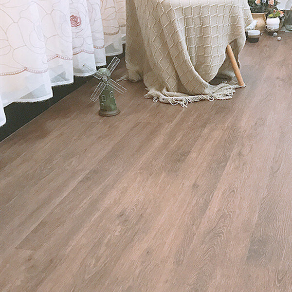 Lisslune | Smooth PVC Flooring Peel and Stick Wood Look Rectangular Vinyl Floor