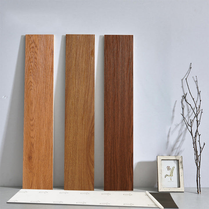 Lisslune | Smooth PVC Flooring Peel and Stick Wood Look Rectangular Vinyl Floor