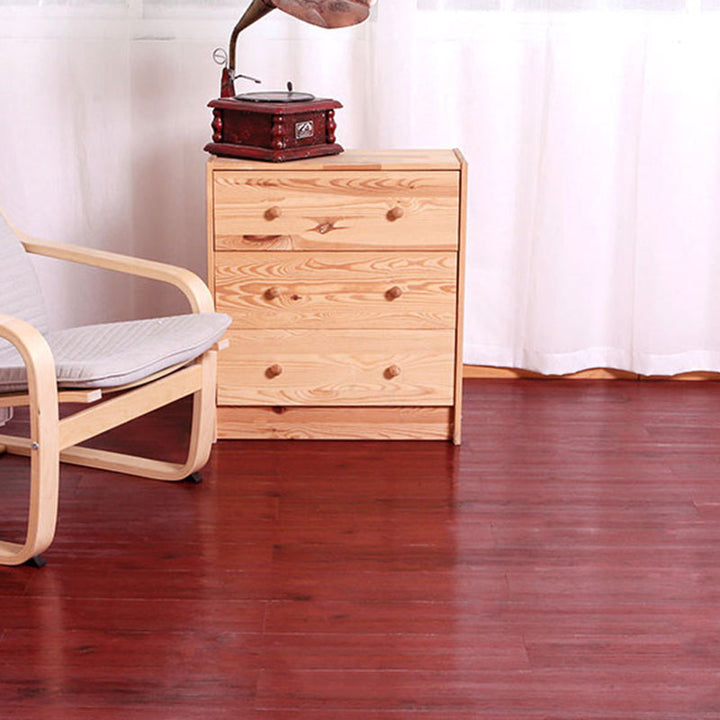 Lisslune | Smooth PVC Flooring Peel and Stick Wood Look Rectangular Vinyl Floor