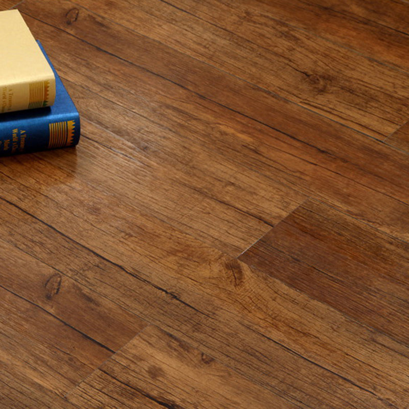 Lisslune | Smooth PVC Flooring Peel and Stick Wood Look Rectangular Vinyl Floor