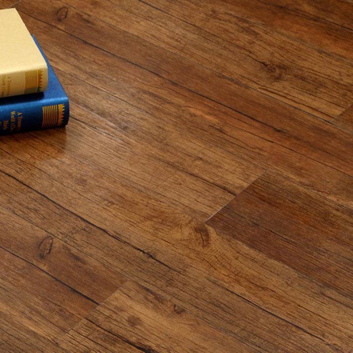 Lisslune | Smooth PVC Flooring Peel and Stick Wood Look Rectangular Vinyl Floor