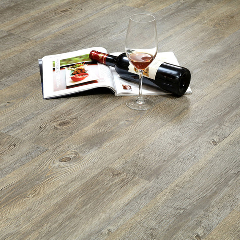 Lisslune | PVC Flooring Peel and Stick Smooth Wood Look Rectangular Vinyl Floor