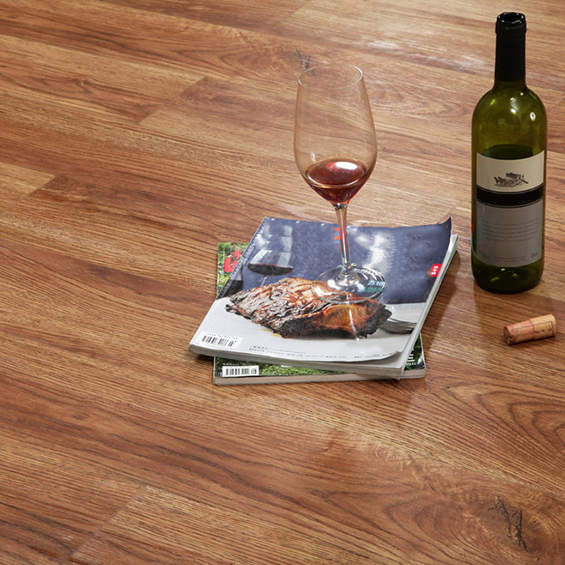Lisslune | PVC Flooring Peel and Stick Smooth Wood Look Rectangular Vinyl Floor