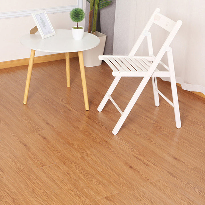 Lisslune | PVC Flooring Peel and Stick Smooth Wood Look Rectangular Vinyl Floor