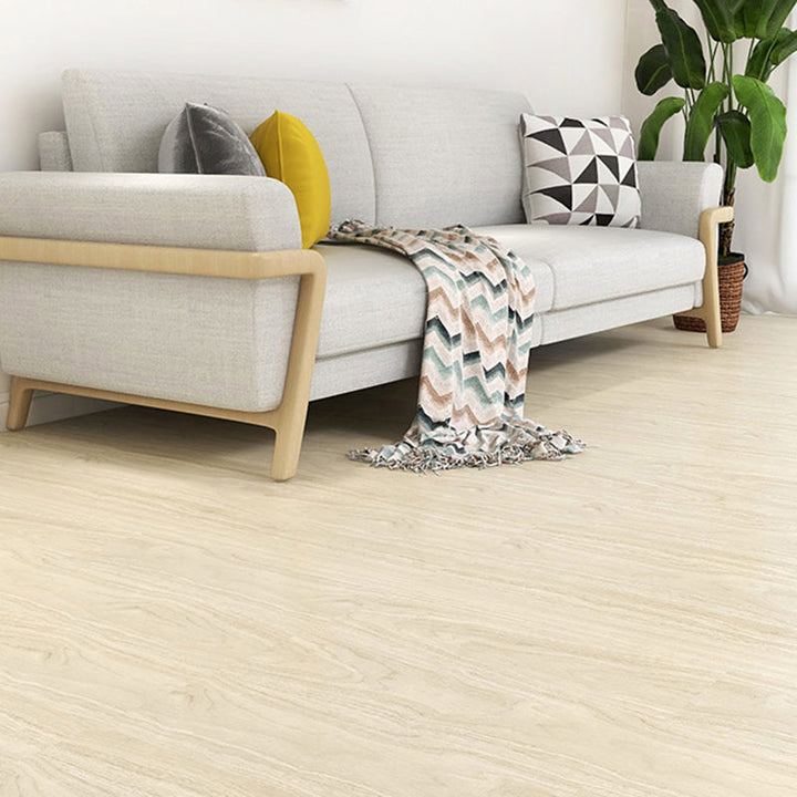 Lisslune | PVC Flooring Peel and Stick Smooth Wood Look Rectangular Vinyl Floor