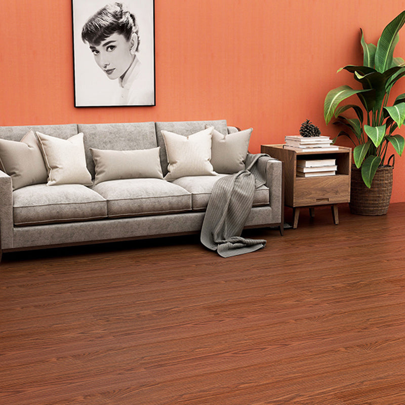 Lisslune | PVC Flooring Peel and Stick Smooth Wood Look Rectangular Vinyl Floor