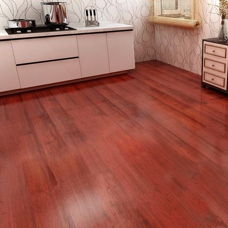 Lisslune | PVC Flooring Peel and Stick Smooth Wood Look Rectangular Vinyl Floor