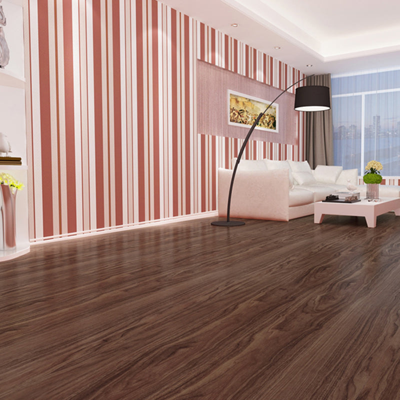 Lisslune | PVC Flooring Peel and Stick Smooth Wood Look Rectangular Vinyl Floor