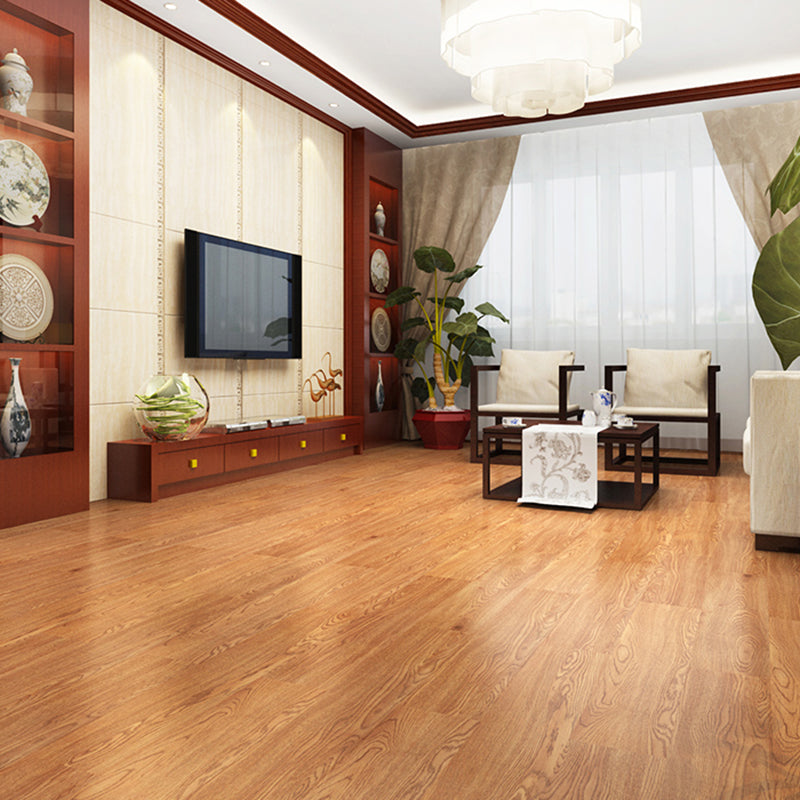 Lisslune | PVC Flooring Peel and Stick Smooth Wood Look Rectangular Vinyl Floor