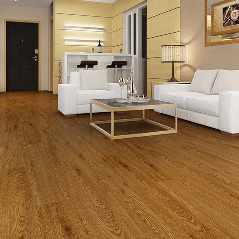 Lisslune | Rectangle PVC Floor Covering Peel and Stick Smooth Wood Look Vinyl Flooring