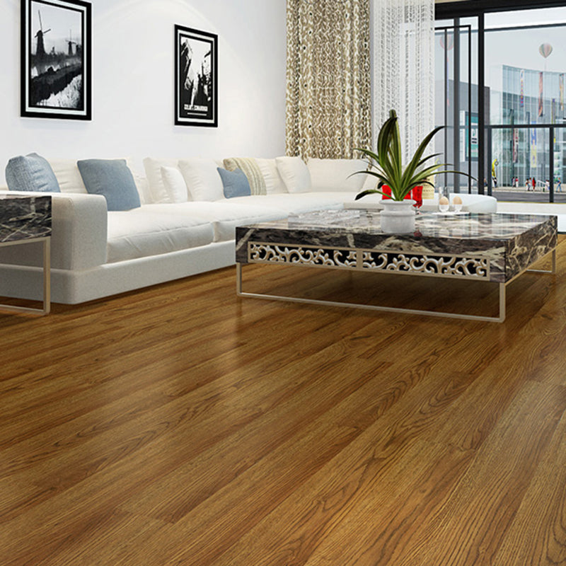 Lisslune | Rectangle PVC Floor Covering Peel and Stick Smooth Wood Look Vinyl Flooring