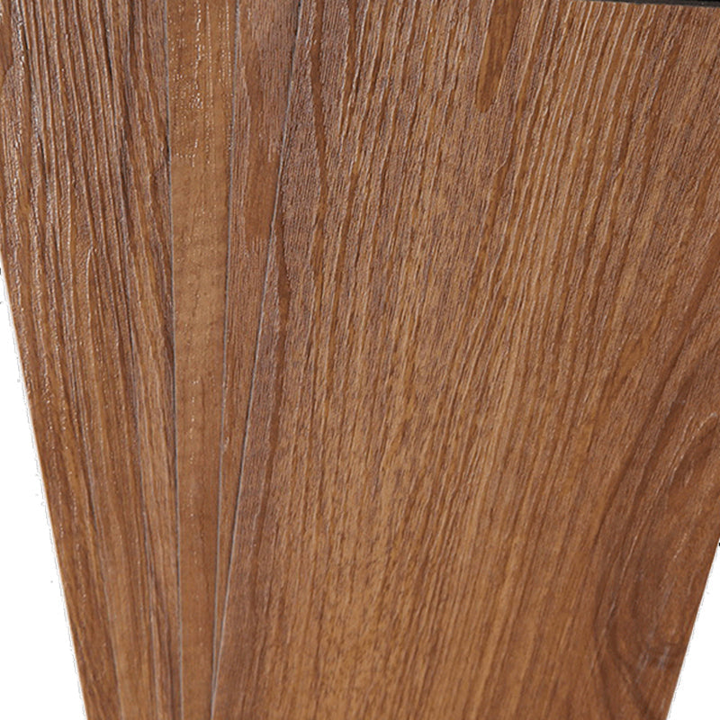 Lisslune | Rectangle PVC Floor Covering Peel and Stick Smooth Wood Look Vinyl Flooring